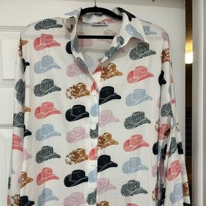 Button down cowgirl hat